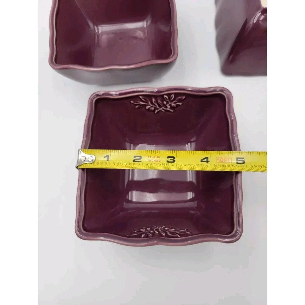 Sur La Table Purple Square 3 Bowls & 4 Small Plates Olive Design Portugal